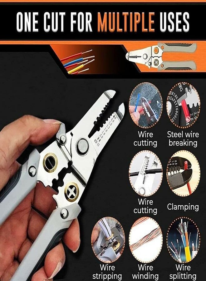 ORIGINAL MART أداة تعرية الأسلاك متعددة الوظائف من أوريجينال مارت، كماشة تقسيم الأسلاك، أداة تجعيد الأسلاك، قاطع الكابلات، أداة تعرية الأسلاك، وأداة يدوية متعددة الوظائف - Image 2