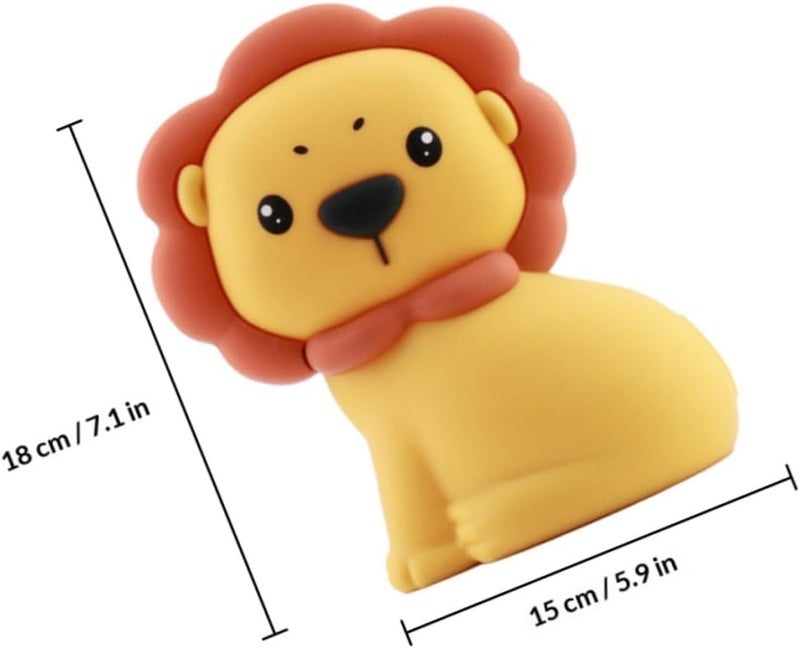 VICASKY Cartoon Lion Night Lamp for Bedroom and Nursery, Silicone Bedside Night Light with 1w Soft Glow, Small Nursing Lamp for Boys - Image 2