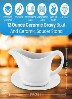 Kovot 12 Ounce Ceramic Gravy Boat And Ceramic Saucer Stand - pzsku/ZAC9A689680A57FB0979CZ/45/_/1716550887/9b3e150f-d3d9-42b7-b22c-15a595c41f89