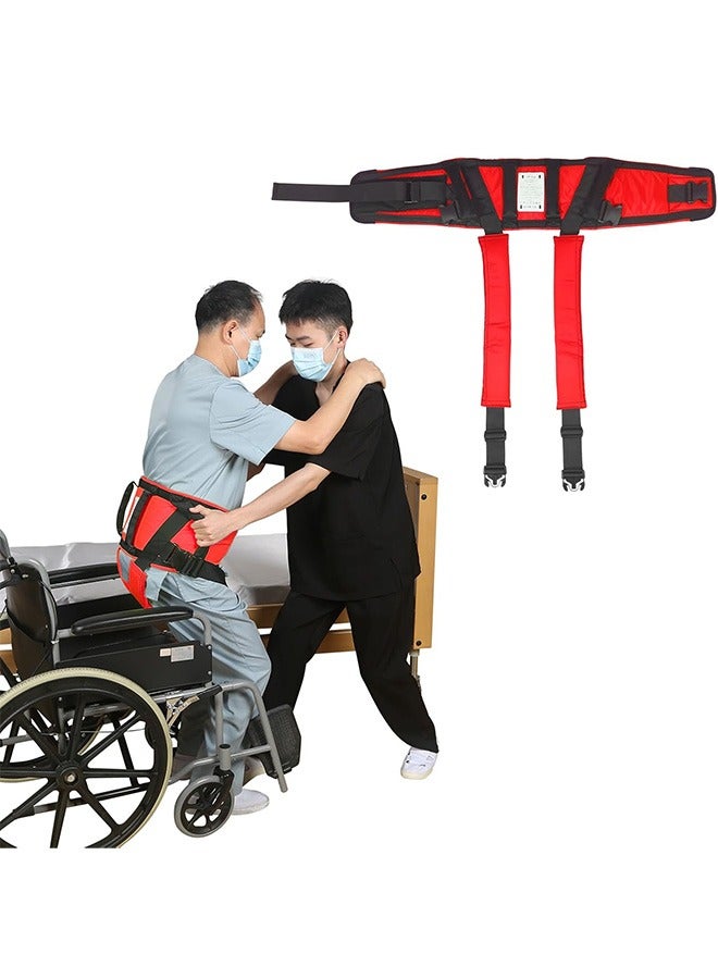 EZ Assistive Gait Belt with Padded Handles & Leg Straps for Seniors, Medical Gate Belt Transfer Belts with Buckle for Elderly Walking (Small) - Image 1