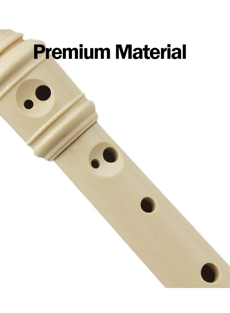 دوركو صوبرانو مسجل فلوت أداة، ألمانية الطراز 8 ثقب أداة الموسيقى، ويشمل فلوت تنظيف قضيب وحقيبة التخزين (العاج الأبيض) - Image 2