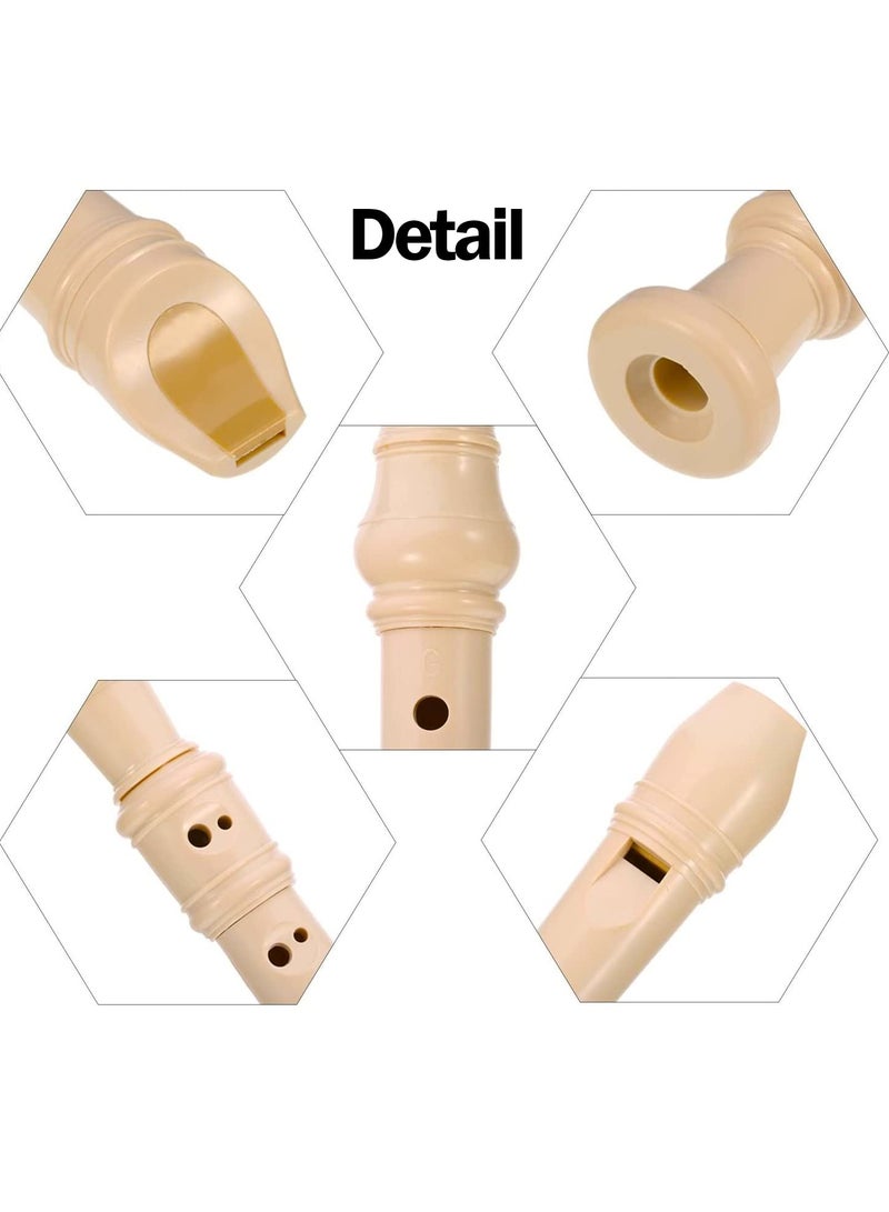 دوركو صوبرانو مسجل فلوت أداة، ألمانية الطراز 8 ثقب أداة الموسيقى، ويشمل فلوت تنظيف قضيب وحقيبة التخزين (العاج الأبيض) - Image 3