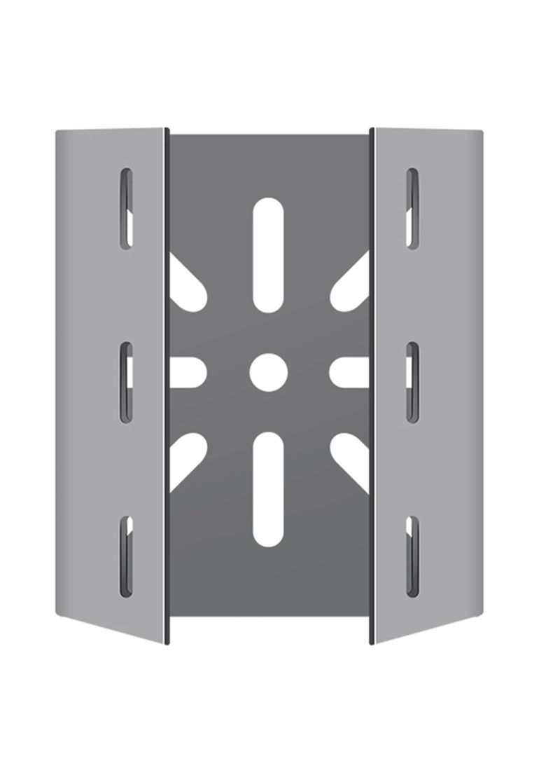 SYOSI - Universal Vertical Pole Mount for Security Camera, Stainless Steel Mounting Corner Bracket with 3 Loop Pipe Clamps, Solid Metal Mounting Corner Bracket for Cameras LED Wall, Solar Panels - Image 1
