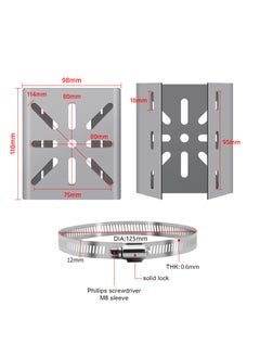 Universal Vertical Pole Mount for Security Camera, Stainless Steel Mounting Corner Bracket with 3 Loop Pipe Clamps, Solid Metal Mounting Corner Bracket for Cameras LED Wall, Solar Panels - pzsku/ZAC9A85E46F0AD7561039Z/45/_/1721130924/1e730e63-a1ff-488e-93d6-e7cd1cfd837a