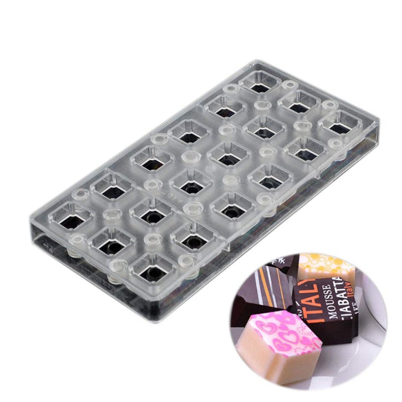 Chocolate Transfer Sheet Mold Polycarbonate Chocolate Mold DIY Handmade Chocolate Magnetic Chocolate Mold Candy Mould Square Shaped 19346