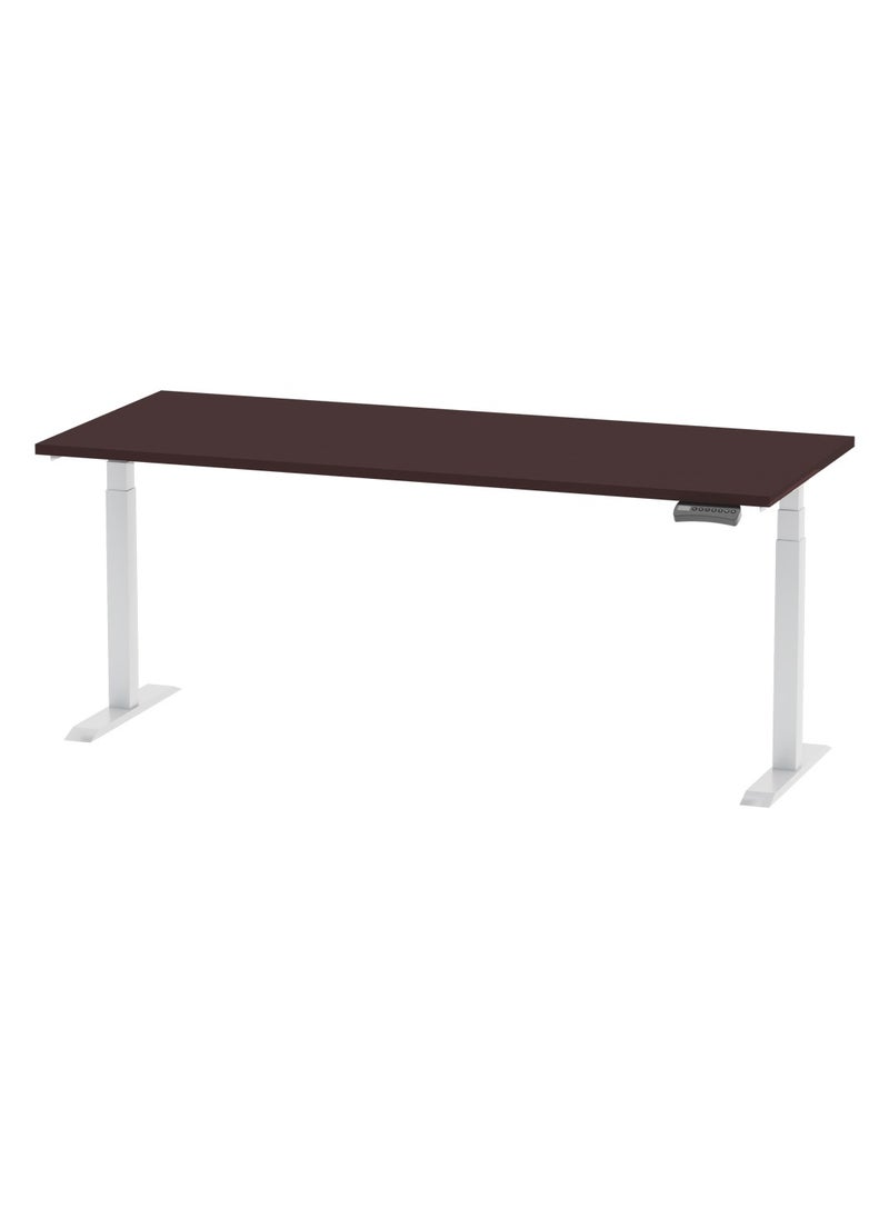 Flexispot - Flexispot Standing Desk Dual Motor 3 Stages Electric Stand Up Desk 180cmx75cm Height Adjustable Desk Home Office Desk White Frame + Apple Cherry Desktop - Image 1