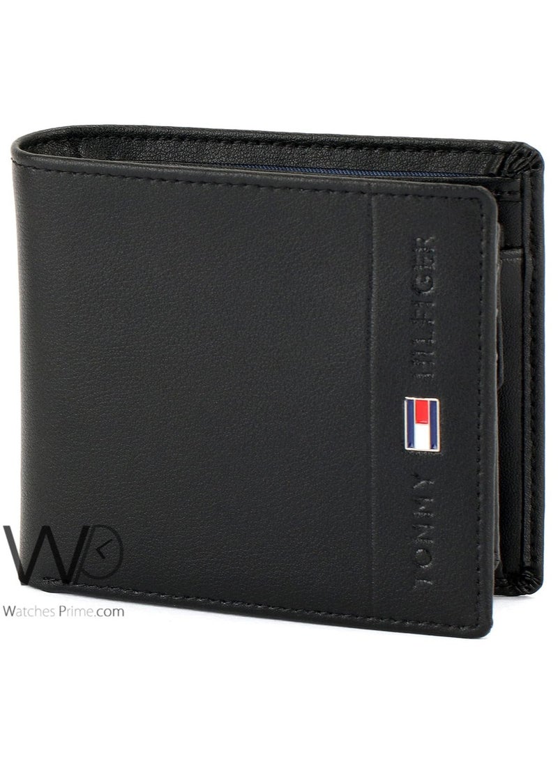 Tommy Hilfiger Plus - Tommy Hilfiger Wallet for Men Black Color Natural Leather - Image 1