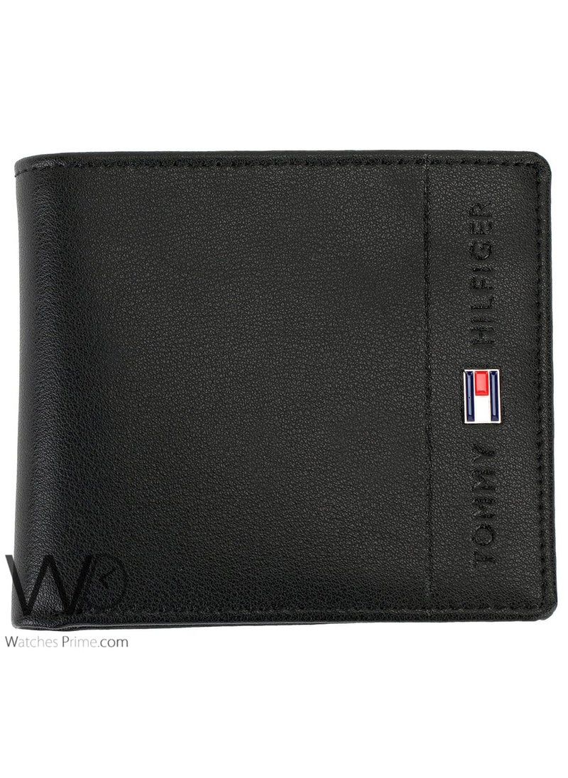 Tommy Hilfiger Plus - Tommy Hilfiger Wallet for Men Black Color Natural Leather - Image 1