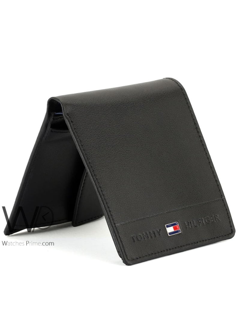Tommy Hilfiger Plus - Tommy Hilfiger Wallet for Men Black Color Natural Leather - Image 1
