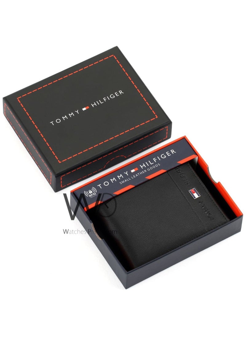 Tommy Hilfiger Plus - Tommy Hilfiger Wallet for Men Black Color Natural Leather - Image 1