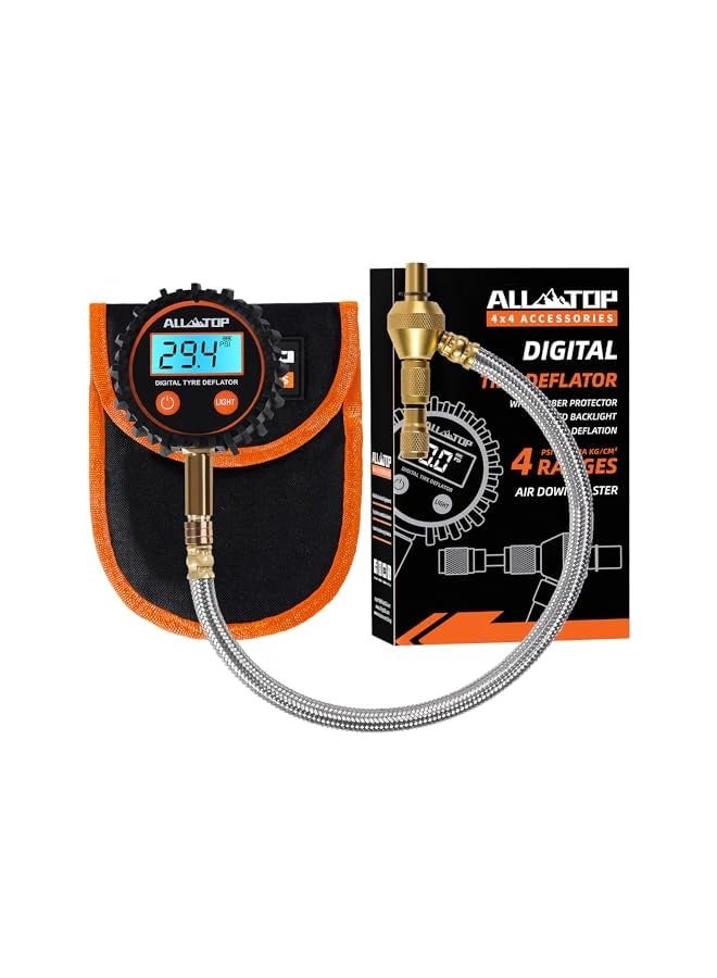 4x4 Digital Tire Deflator kit, Professional Tire Pressure Gauge, Air Down Master, Rapid Tire Deflator (250 PSI) - Image 1
