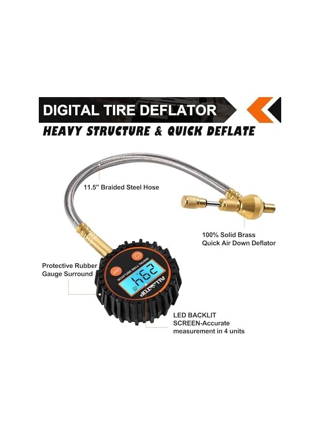 4x4 Digital Tire Deflator kit, Professional Tire Pressure Gauge, Air Down Master, Rapid Tire Deflator (250 PSI) - Image 3