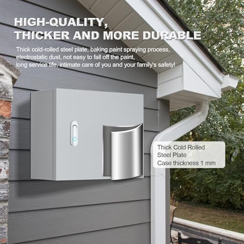JINDOUZI Metal Electrical Enclosure Box, Indoor&Outdoor Electrical Junction Box, Dustproof and Moisture Proof Metal Electrical Box with Safety Lock，Universal Electric Equipment Enclosure Box - Image 2