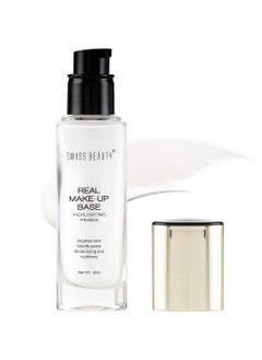 Real MakeUp Base Hightlighting Primer Skin hydrating Pore less Primer with Natural Glow finish for Face makeup Shade 03 32ml