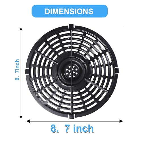 GWY Air Fryer Grill Pan for Power XL 5QT Air fryer, 8.7'' 5QT Round Non-Stick Replacement Tray Rack Parts Accessories Crisper Plate Grill Plate, Dishwasher Safe - Image 2
