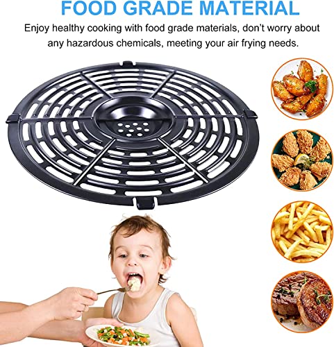 GWY Air Fryer Grill Pan for Power XL 5QT Air fryer, 8.7'' 5QT Round Non-Stick Replacement Tray Rack Parts Accessories Crisper Plate Grill Plate, Dishwasher Safe - Image 4