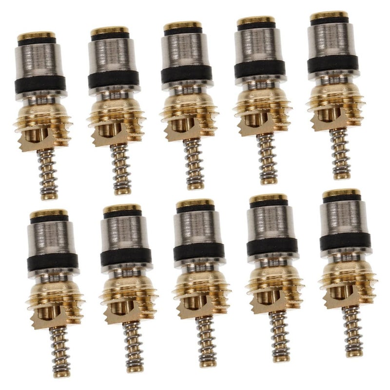 Car AC Valve Core Kit 10pcs High Low Pressure R134a Automotive Repair - Image 2
