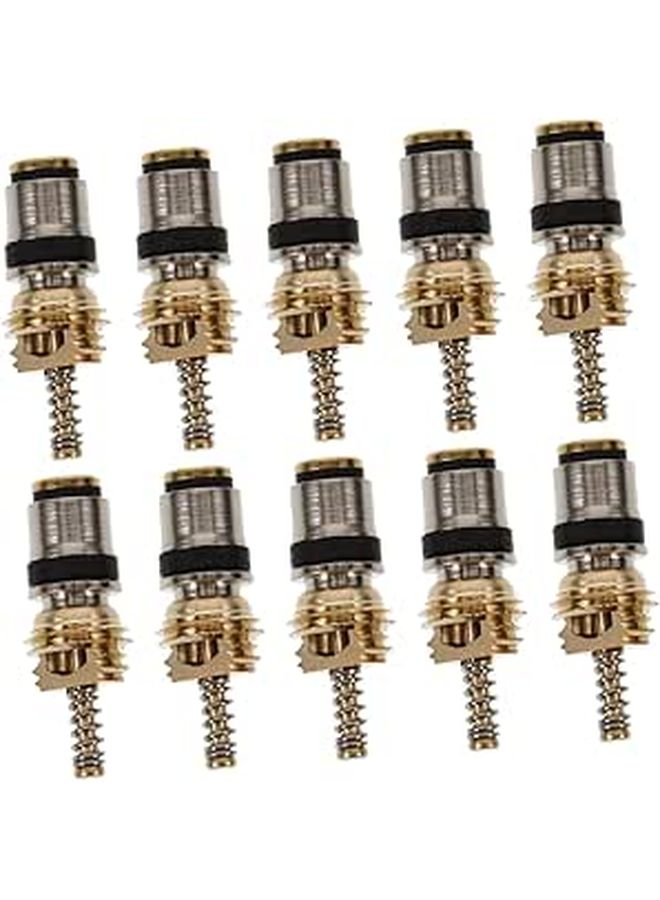 Car AC Valve Core Kit 10pcs High Low Pressure R134a Automotive Repair - Image 1