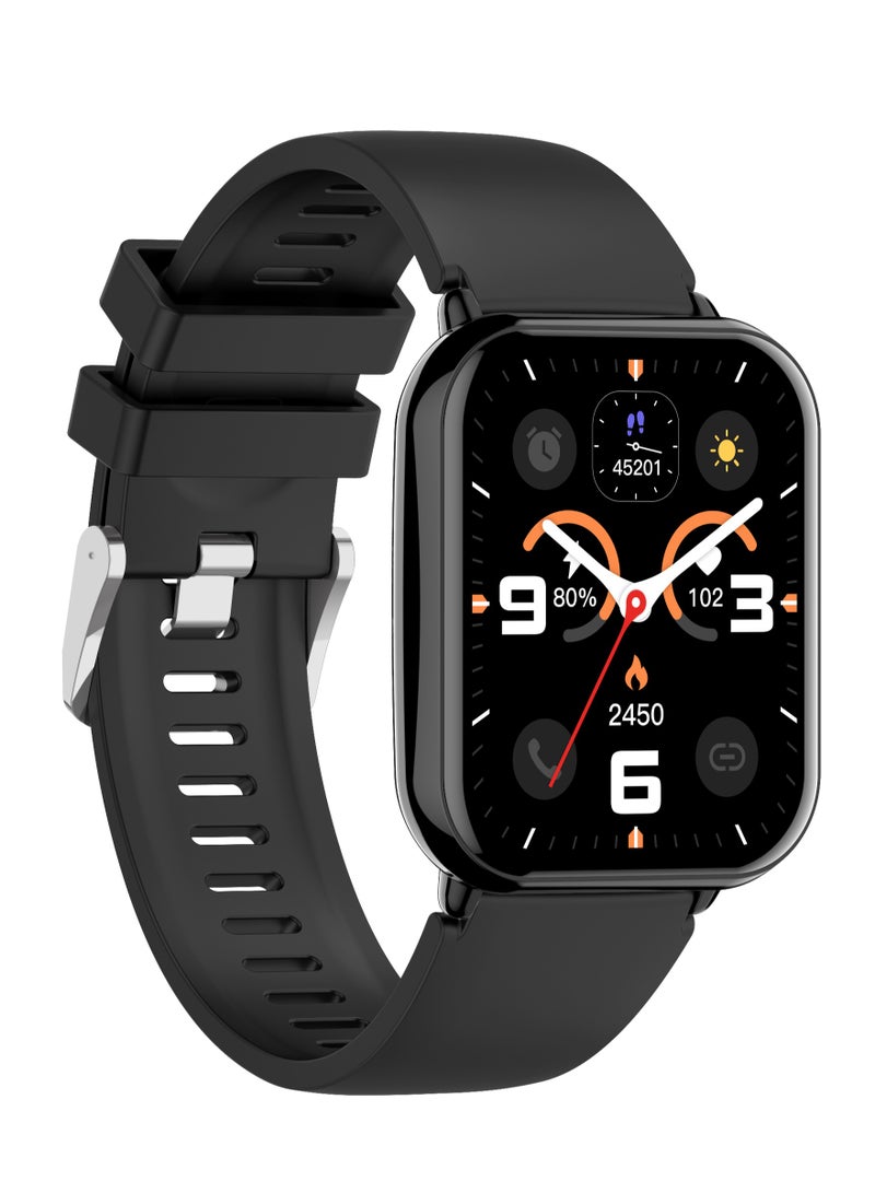 Smart Watch,Business Smartwatch,Waterproof Fitness Watch, Bluetooth Calling,Zinc Alloy Vacuum Plating, Heart Rate Monitoring,Smart watch  Black - Image 1