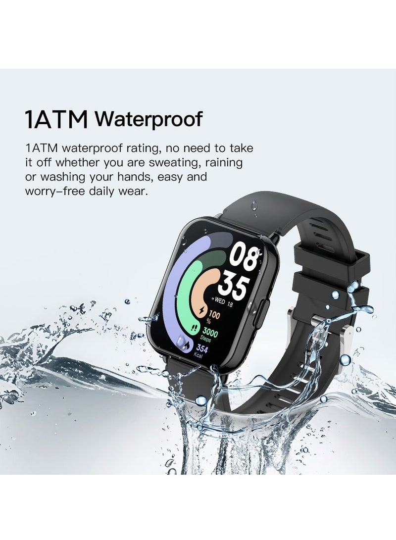 Smart Watch,Business Smartwatch,Waterproof Fitness Watch, Bluetooth Calling,Zinc Alloy Vacuum Plating, Heart Rate Monitoring,Smart watch  Black - Image 3