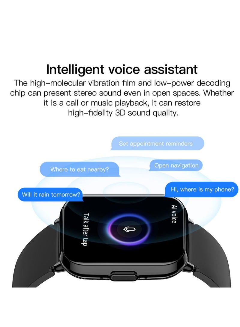 Smart Watch,Business Smartwatch,Waterproof Fitness Watch, Bluetooth Calling,Zinc Alloy Vacuum Plating, Heart Rate Monitoring,Smart watch  Black - Image 4