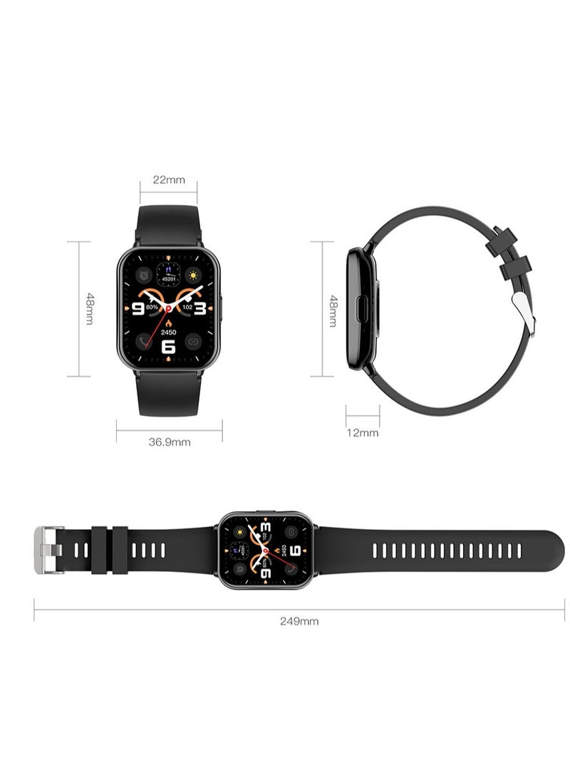 Smart Watch,Business Smartwatch,Waterproof Fitness Watch, Bluetooth Calling,Zinc Alloy Vacuum Plating, Heart Rate Monitoring,Smart watch  Black - Image 5