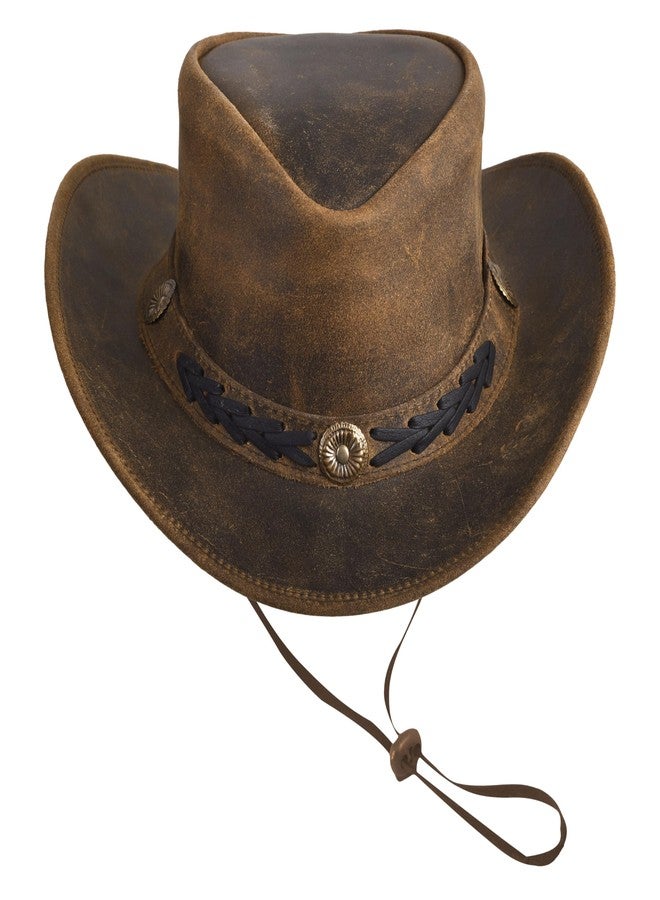 Strength Zones Leather Cowboy hat for Men & Women Durable Handcrafted Lightweight Shapeable Western Hats for Men (US, Alpha, Medium, Tan) - Image 2