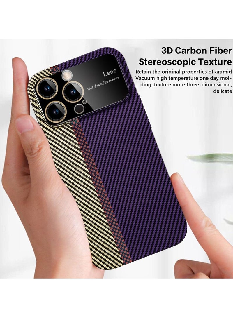 iPhone 12 Pro Max Carbon Case Large Window Camera Protection Unique Design Mixed Amazing Color Aramid Carbon Fiber Phone Case White Blue