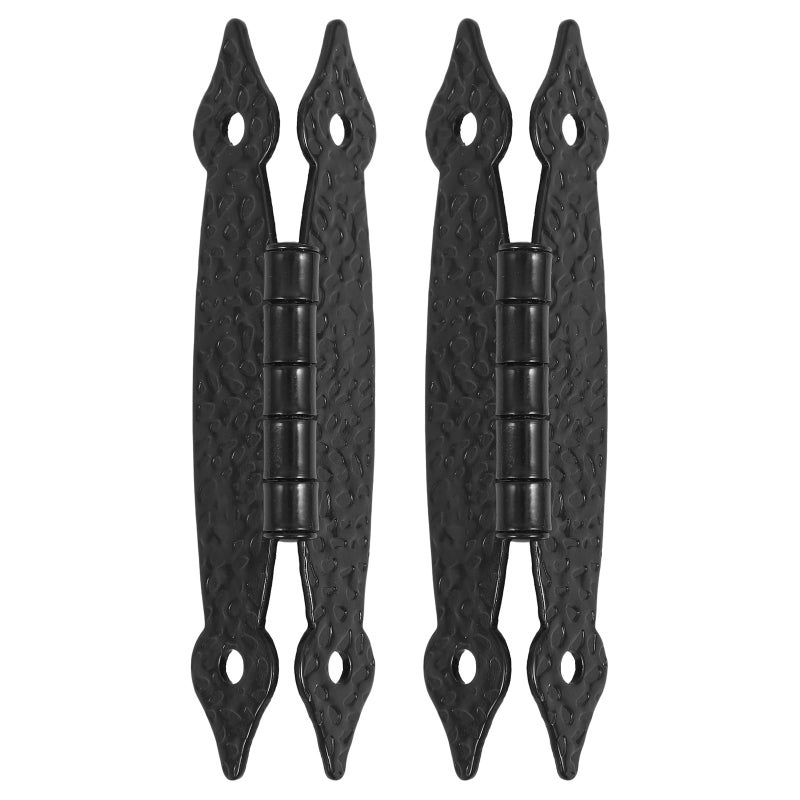 Antique Dark Decorative Hinges 3.5 Inch 2 Pack Flush Mount for Cabinet Jewelry Box - Image 2