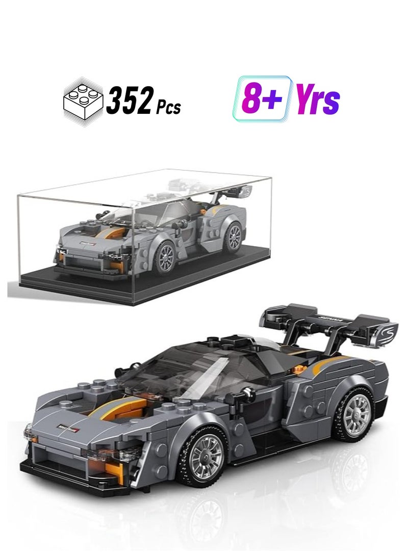 mould king 27008 Educational Speed Champion Car Building Block Toy with Display Case, Model Car Kits Cool Simulation Cockpit Car Building Blocks, Race Car Building Brick Kits for Adults and Kids 8+(352PCS)  - Image 1