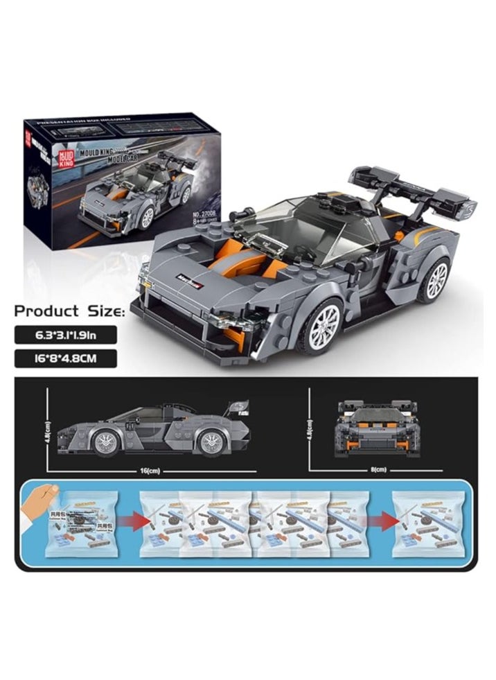 mould king 27008 Educational Speed Champion Car Building Block Toy with Display Case, Model Car Kits Cool Simulation Cockpit Car Building Blocks, Race Car Building Brick Kits for Adults and Kids 8+(352PCS)  - Image 3