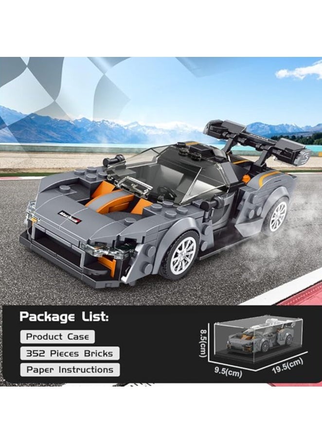 mould king 27008 Educational Speed Champion Car Building Block Toy with Display Case, Model Car Kits Cool Simulation Cockpit Car Building Blocks, Race Car Building Brick Kits for Adults and Kids 8+(352PCS)  - Image 4