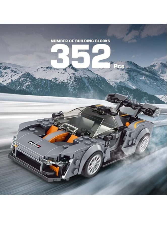 mould king 27008 Educational Speed Champion Car Building Block Toy with Display Case, Model Car Kits Cool Simulation Cockpit Car Building Blocks, Race Car Building Brick Kits for Adults and Kids 8+(352PCS)  - Image 5