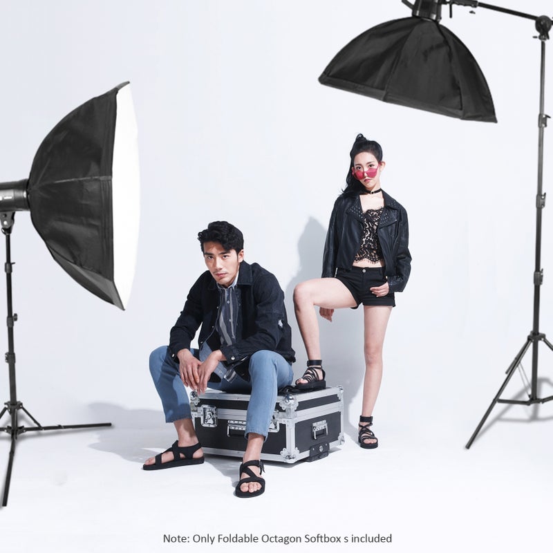 Octagon Softbox 8-Pole Foldable Design - Universal Bowen Mount Light Diffuser for Studio Indoor Portrait Fashion Photography - Image 5