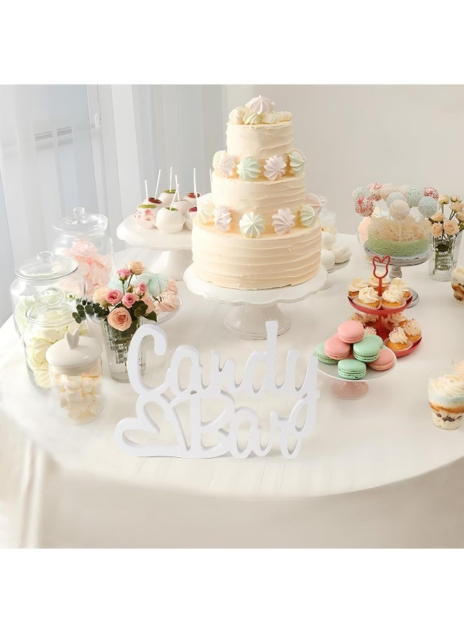 TPGP Candy Bar Decoration, Decorative Lettering Candybar Table Ornament for Weddings, Birthdays and Other Events - White  - Image 2