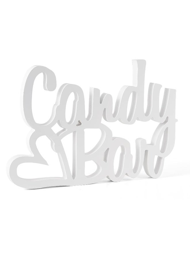 TPGP Candy Bar Decoration, Decorative Lettering Candybar Table Ornament for Weddings, Birthdays and Other Events - White  - Image 1