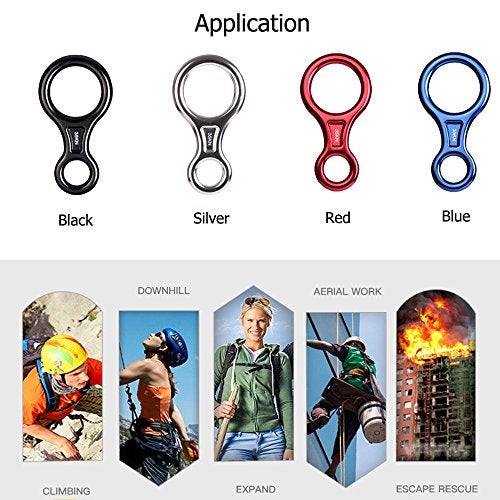 CdyBox 35KN Big 8 Titan Figure 8 Rescue Descender Belay Device for Mountain Climbing - Image 3