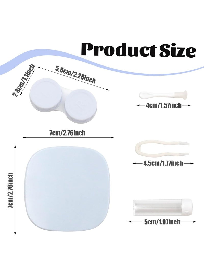 Oasisgalore Portable Contact Lens Case with Mirror and Accessories – Leakproof Travel Kit (Blue)  - Image 2