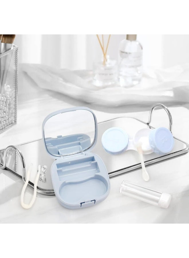 Oasisgalore Portable Contact Lens Case with Mirror and Accessories – Leakproof Travel Kit (Blue)  - Image 4