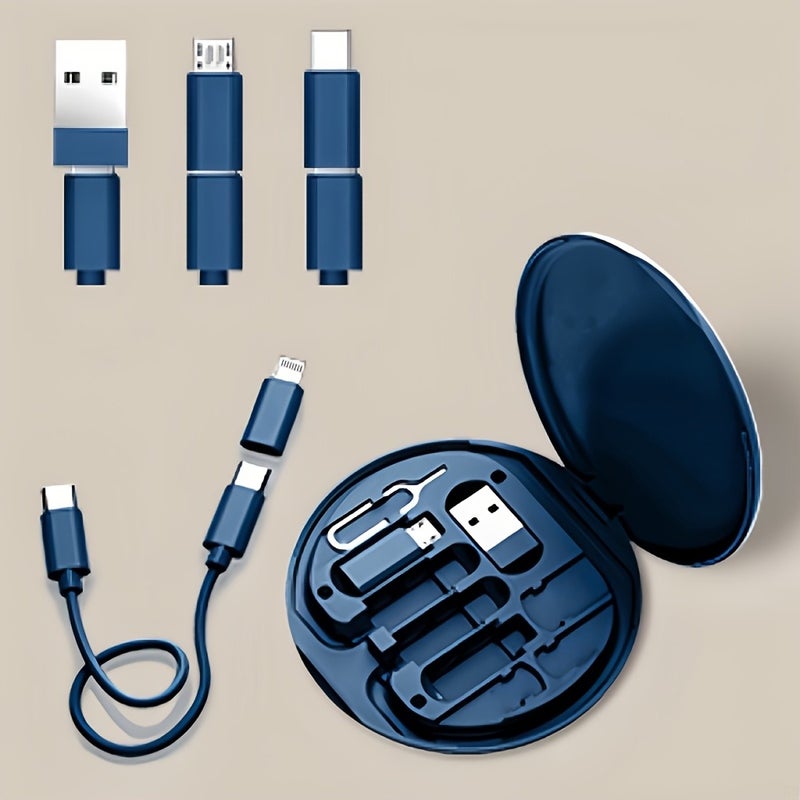 9-in-1 Multi-Function PD Fast Charging Cable Kit with USB-C Charger + Data Cable Storage Box, Fully Compatible with Android/iPhone/iPad, OTG Adapter, Foldable Cable, and Ejector Pin - Durable Charger Set, Mini & Portable, Essential Travel Accessory to Lighten Your Load - Image 3