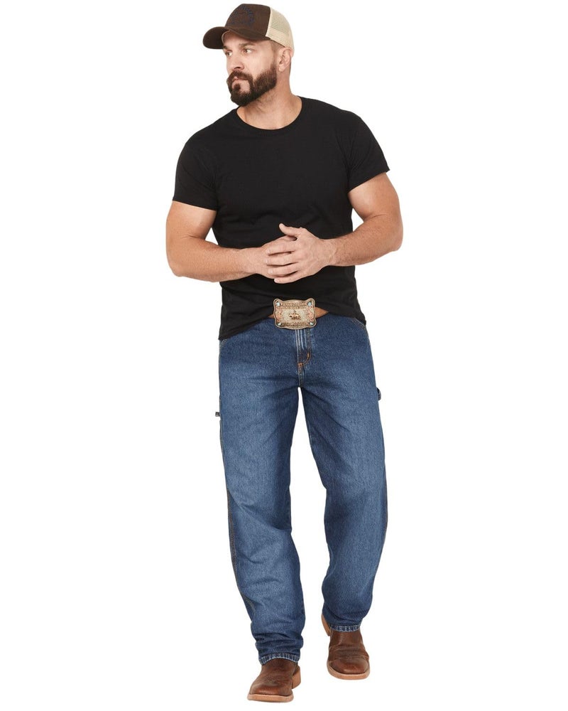 Cinch Men's Blue Label Carpenter Loose Fit Jean , Medium Stone Sandblast, 35W x 32L - Image 1