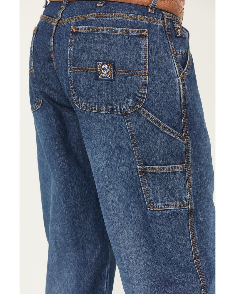 Cinch Men's Blue Label Carpenter Loose Fit Jean , Medium Stone Sandblast, 35W x 32L - Image 4