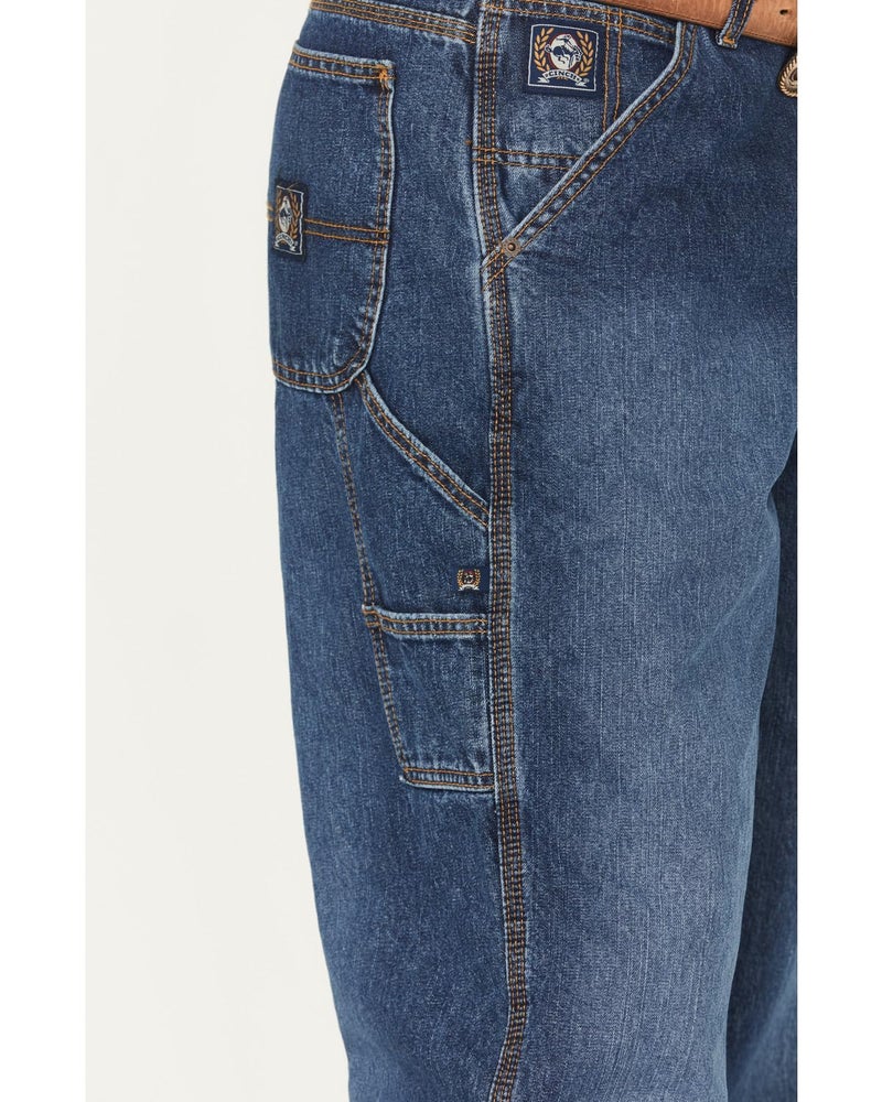Cinch Men's Blue Label Carpenter Loose Fit Jean , Medium Stone Sandblast, 35W x 32L - Image 2