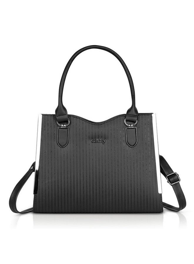CATCHY Elegant Black Designer Handbag for Women - Stylish Everyday Shoulder Bag for Office, Party & Casual Outings - Classy, Spacious & Versatile Tote Purse to Elevate Any Look - Image 1