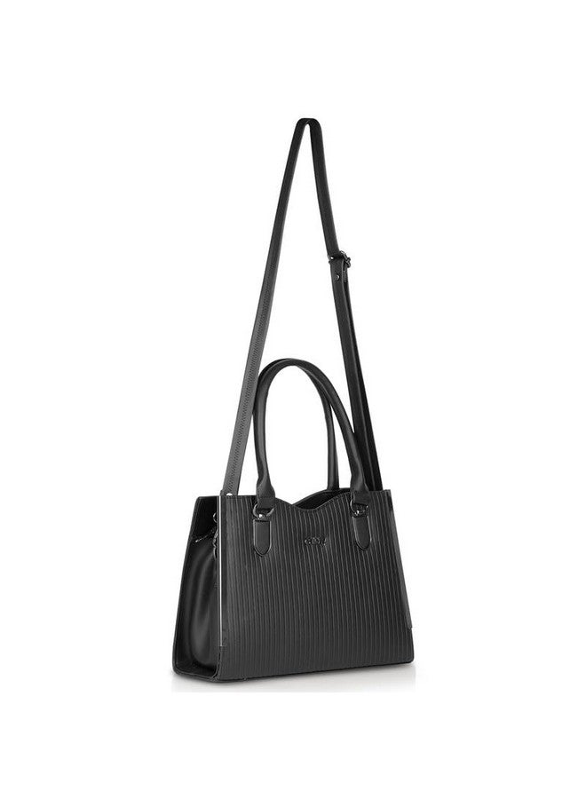 CATCHY Elegant Black Designer Handbag for Women - Stylish Everyday Shoulder Bag for Office, Party & Casual Outings - Classy, Spacious & Versatile Tote Purse to Elevate Any Look - Image 3