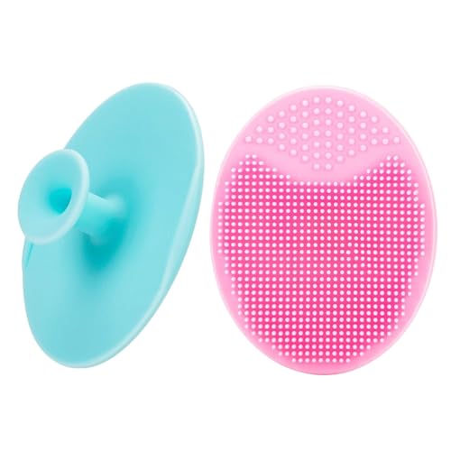 Storescent Skin Soother Baby Bath Brush, Exfoliating and Massaging Cradle Cap Bath Brushes for Baby (Pack of 2 (Pink, Blue)) - Image 1