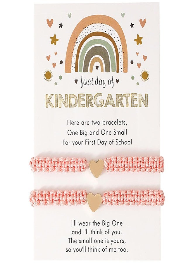 kepvrio First Day of School Bracelet Back to School Gifts Mother Daughter Bracelet Bracelets Matching Heart Wish Bracelet Set for Gifts for Daughter Boys, no gemstone - Image 1
