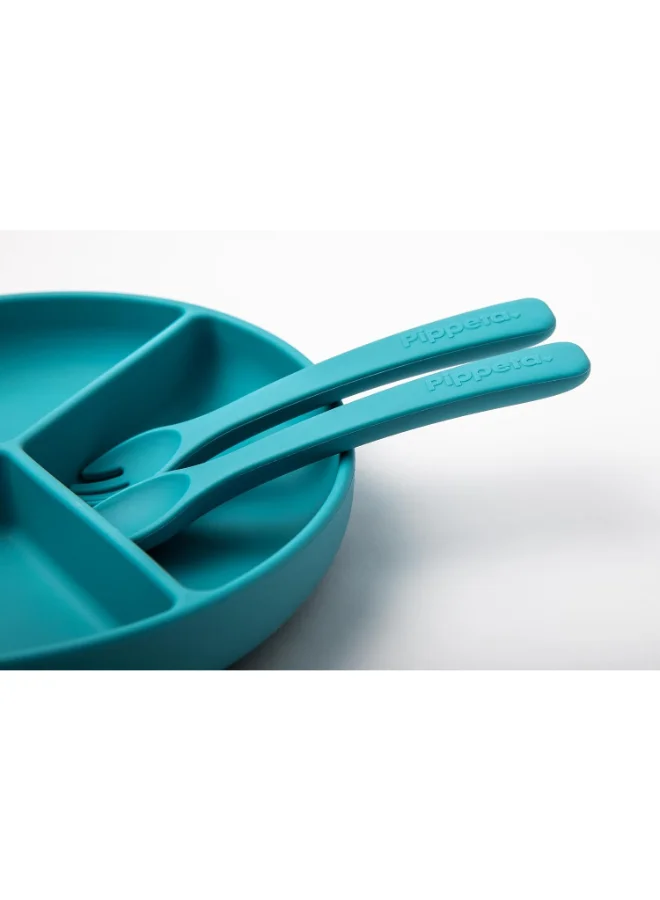 بيبيتا Silicone Baby’S 1St Spoon And Fork Set, Self Feeding Spoon And Fork For Baby, Dishwasher And Microwave Safe , Easy Hold And Anti Choke, Bpa Free Lilac