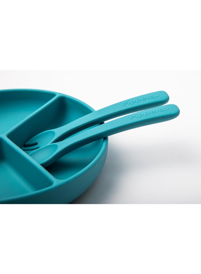 Pippeta The Pippeta Silicone Baby Spoon & Fork Set is designed to make early feeding safe, simple, and comfortable for little ones. Made from soft, BPA-free silicone, it is gentle on gums and ideal for babies starting their self-feeding journey. The small, baby-friendly size fits perfectly into tiny mouths, while the easy-grip handles help encourage independent eating skills. Durable, flexible, and easy to clean, it is dishwasher and microwave safe for everyday convenience. A practical feeding essential that combines safety, comfort, and simplicity in one thoughtfully designed set. - Image 5