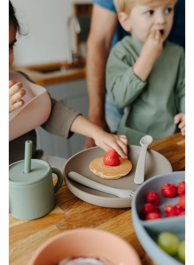 Pippeta The Pippeta Silicone Baby Spoon & Fork Set is designed to make early feeding safe, simple, and comfortable for little ones. Made from soft, BPA-free silicone, it is gentle on gums and ideal for babies starting their self-feeding journey. The small, baby-friendly size fits perfectly into tiny mouths, while the easy-grip handles help encourage independent eating skills. Durable, flexible, and easy to clean, it is dishwasher and microwave safe for everyday convenience. A practical feeding essential that combines safety, comfort, and simplicity in one thoughtfully designed set. - Image 2